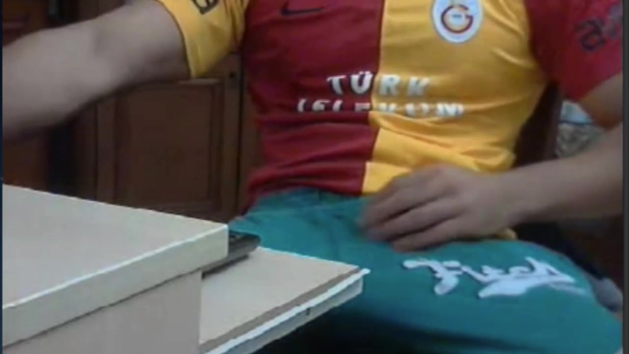 Straight Turkish Footballer Jerks off