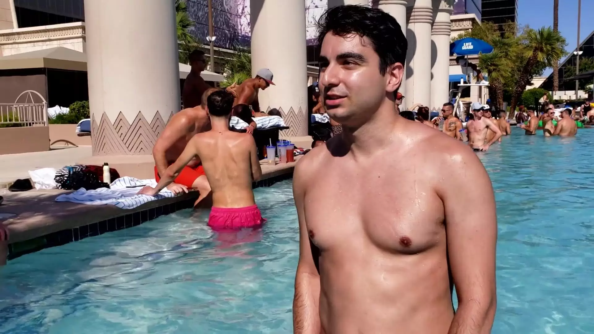 1920px x 1080px - Naked at a public pool and CAUGHT @ Gay0Day