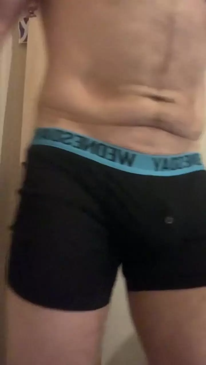 Tasked older guy borrow his apprentice (18) underwear and put them on